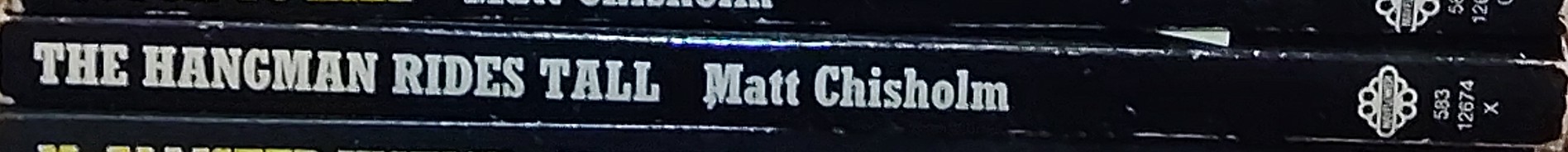 Matt Chisholm  McALLISTER - THE HANGMAN RIDES TALL spine of book image