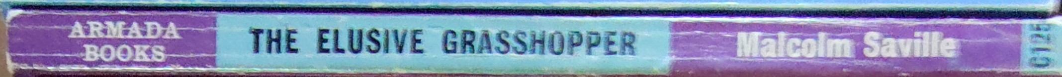Malcolm Saville  THE ELUSIVE GRASSHOPPER spine of book image