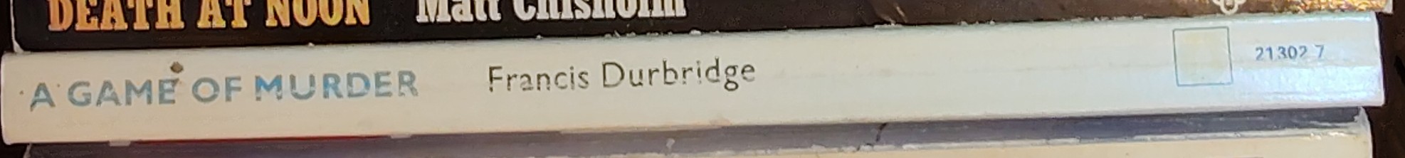 Francis Durbridge  A GAME OF MURDER spine of book image