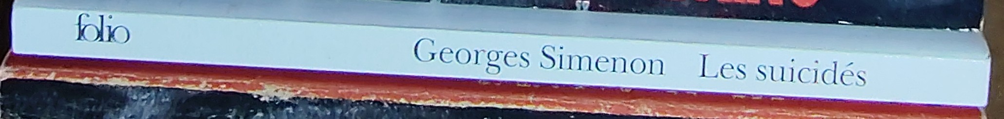 Georges Simenon  LES SUICIDES spine of book image