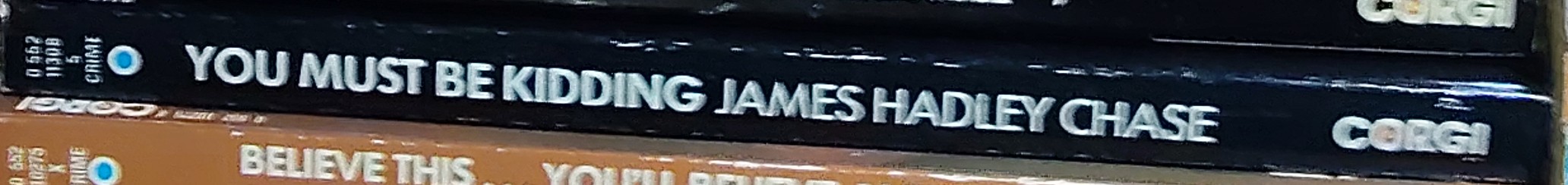 James Hadley Chase  YOU MUST BE KIDDING spine of book image