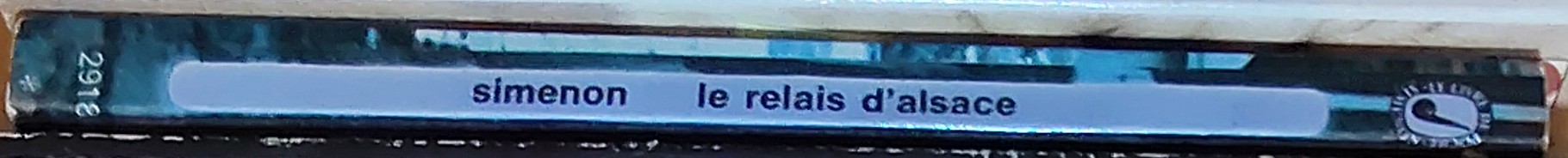 Georges Simenon  LE RELAIS D'ALSACE spine of book image