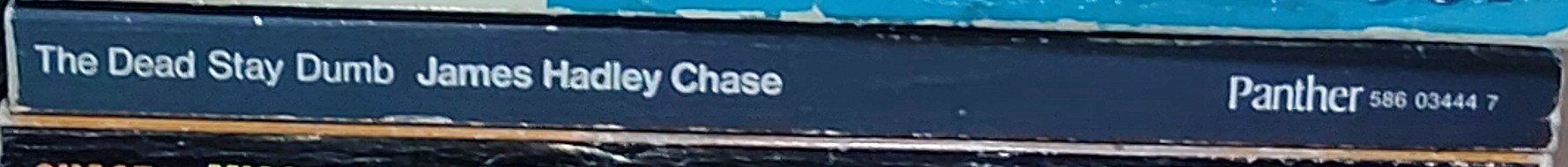James Hadley Chase  THE DEAD STAY DUMB spine of book image