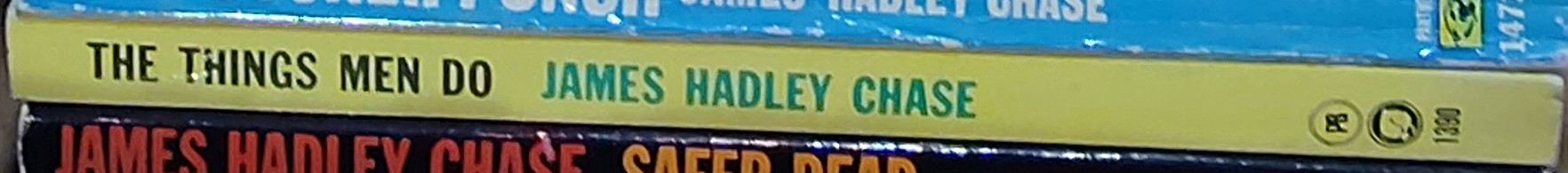 James Hadley Chase  THE THINGS MEN DO spine of book image