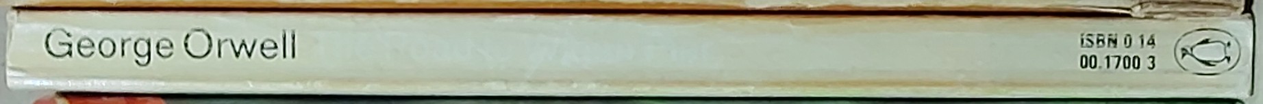 George Orwell  THE ROAD TO WIGAN PIER spine of book image