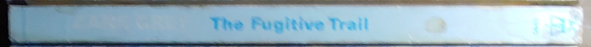 Zane Grey  THE FUGITIVE TRAIL spine of book image