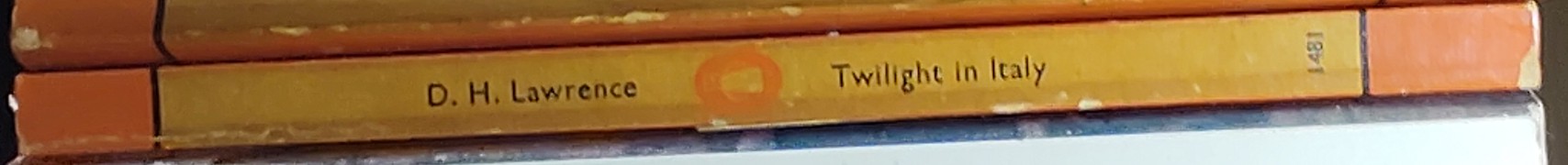 D.H. Lawrence  TWILIGHT IN ITALY spine of book image