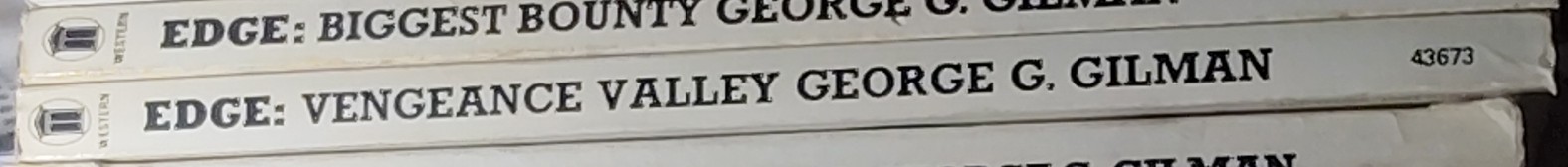 George G. Gilman  EDGE 17: VENGEANCE VALLEY spine of book image