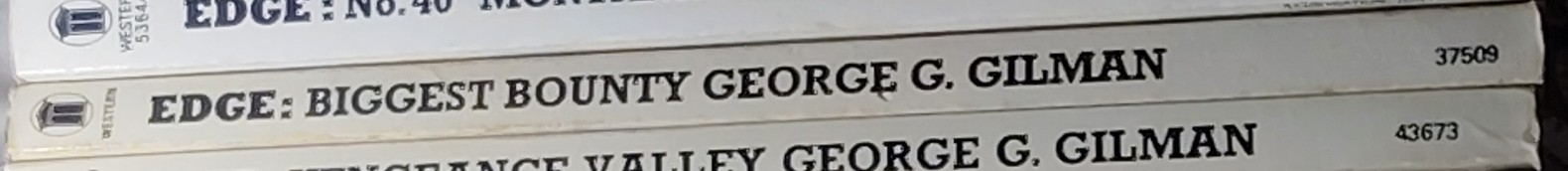 George G. Gilman  EDGE 12: BIGGEST BOUNTY spine of book image