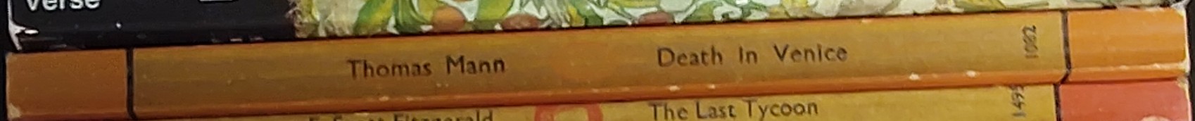 Thomas Mann  DEATH IN VENICE / TRISTAN / TONIO KROGER spine of book image