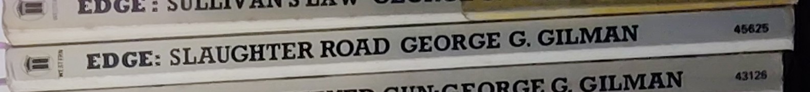 George G. Gilman  EDGE 22: SLAUGHTER ROAD spine of book image