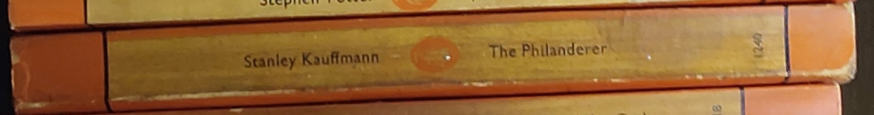Stanley Kauffman  THE PHILANDERER spine of book image