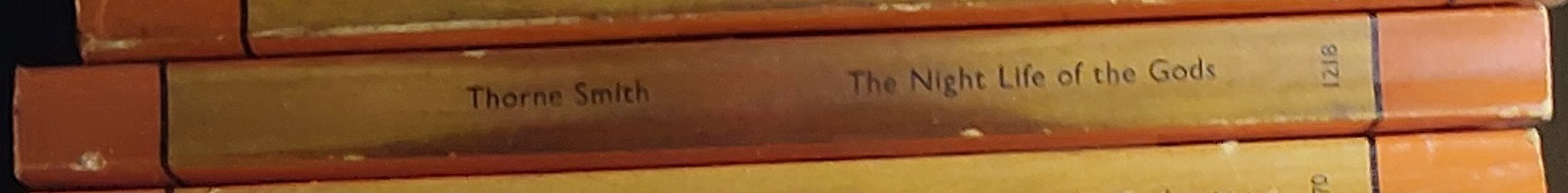 Thorne Smith  THE NIGHT LIFE OF THE GODS spine of book image