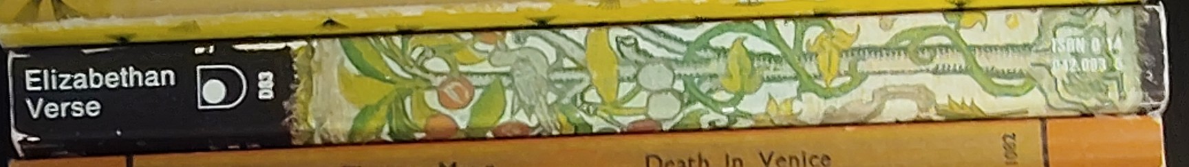 Edward Lucie-Smith (Introduces_and_edits) THE PENGUIN BOOK OF ELIZABETHAN VERSE spine of book image