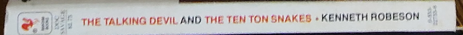 Kenneth Robeson  DOC SAVAGE: THE TALKING DEVIL and THE TEN TON SNAKES spine of book image
