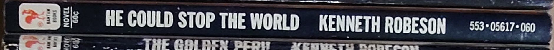 Kenneth Robeson  DOC SAVAGE: HE COULD STOP THE WORLD spine of book image