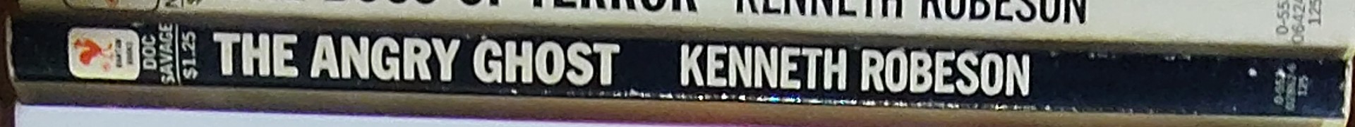 Kenneth Robeson  DOC SAVAGE: THE ANGRY GHOST spine of book image