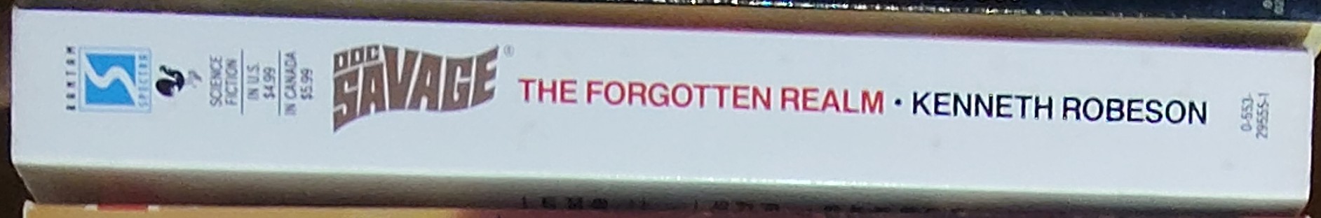 Kenneth Robeson  DOC SAVAGE: THE FORGOTTEN REALM spine of book image