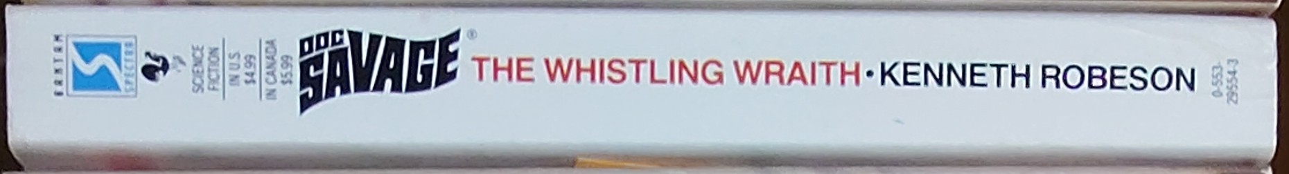 Kenneth Robeson  DOC SAVAGE: THE WHISTLING WRAITH spine of book image
