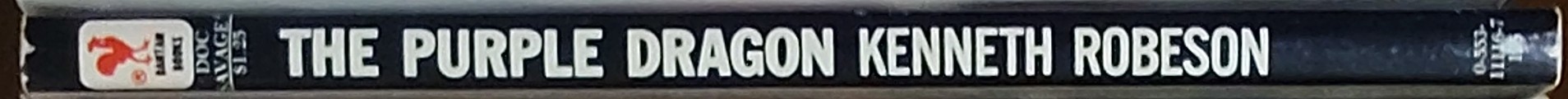 Kenneth Robeson  DOC SAVAGE: THE PURPLE DRAGON spine of book image