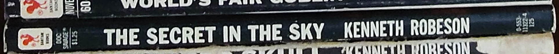 Kenneth Robeson  DOC SAVAGE: THE SECRET IN THE SKY spine of book image