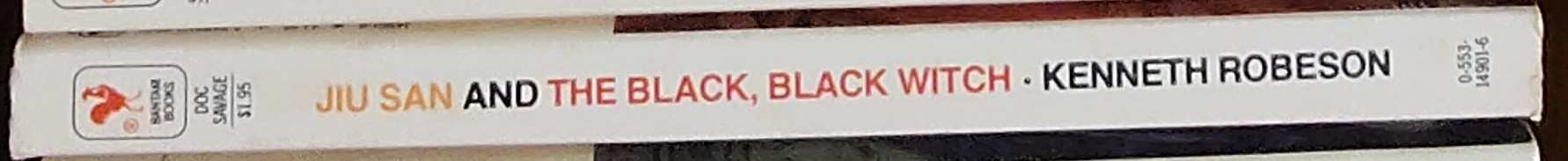 Kenneth Robeson  DOC SAVAGE: JIU SAN and THE BLACK, BLACK WITCH spine of book image