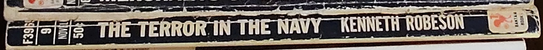 Kenneth Robeson  DOC SAVAGE: THE TERROR IN THE NAVY spine of book image