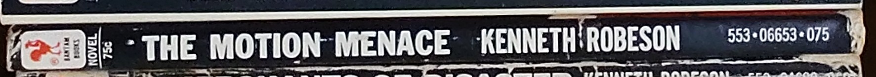 Kenneth Robeson  DOC SAVAGE: THE MOTION MENACE spine of book image