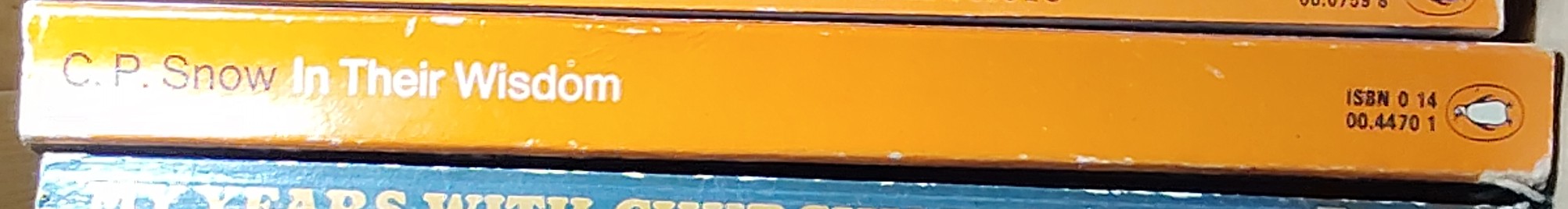 C.P. Snow  IN THEIR WISDOM spine of book image