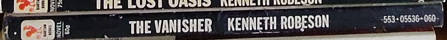 Kenneth Robeson  DOC SAVAGE: THE VANISHER spine of book image