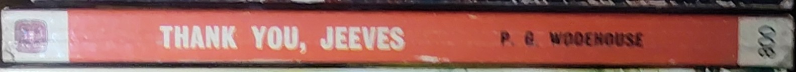 P.G. Wodehouse  THANK YOU, JEEVES spine of book image
