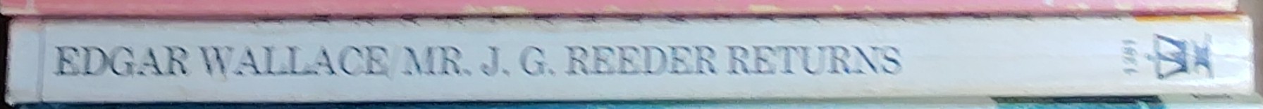 Edgar Wallace  MR. J.G.REEDER RETURNS (TV tie-in) spine of book image