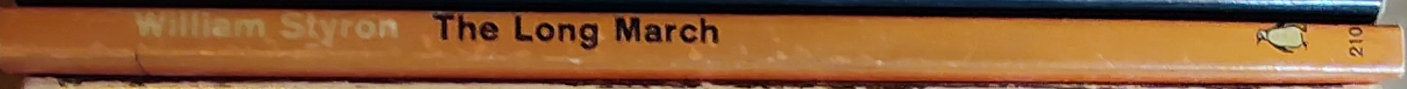 William Styron  THE LONG MARCH spine of book image