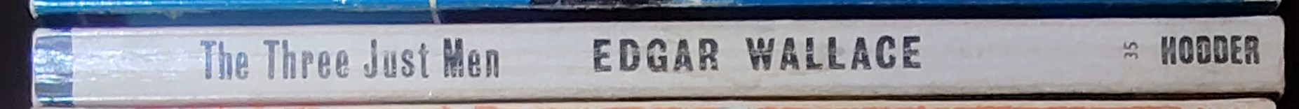 Edgar Wallace  THE THREE JUST MEN spine of book image