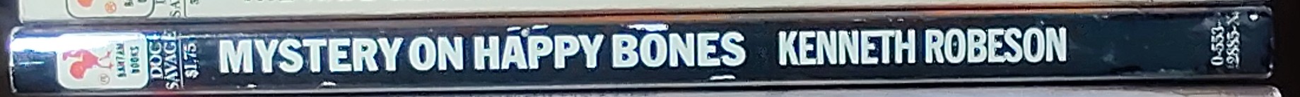 Kenneth Robeson  DOC SAVAGE: MYSTERY ON HAPPY BONES spine of book image