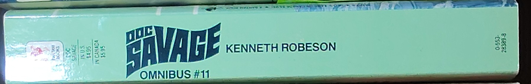 Kenneth Robeson  DOC SAVAGE - OMNIBUS #11: SE-PAH-POO/ THREE TIMES A CORPSE/ COLORS FOR MURDER/ DEATH IS A ROUND BLACK SPOT/ THE DEVIL IS JONES spine of book image