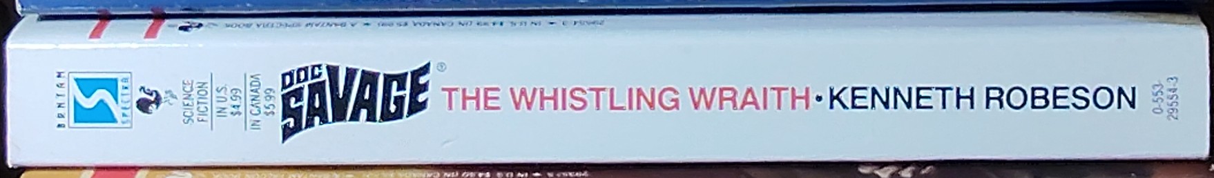 Kenneth Robeson  DOC SAVAGE: THE WHISTLING WRAITH spine of book image