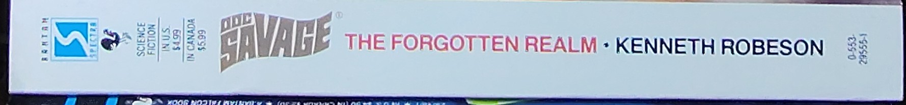 Kenneth Robeson  DOC SAVAGE: THE FORGOTTEN REALM spine of book image