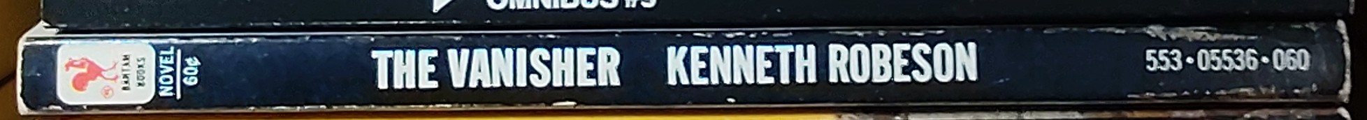 Kenneth Robeson  DOC SAVAGE: THE VANISHER spine of book image