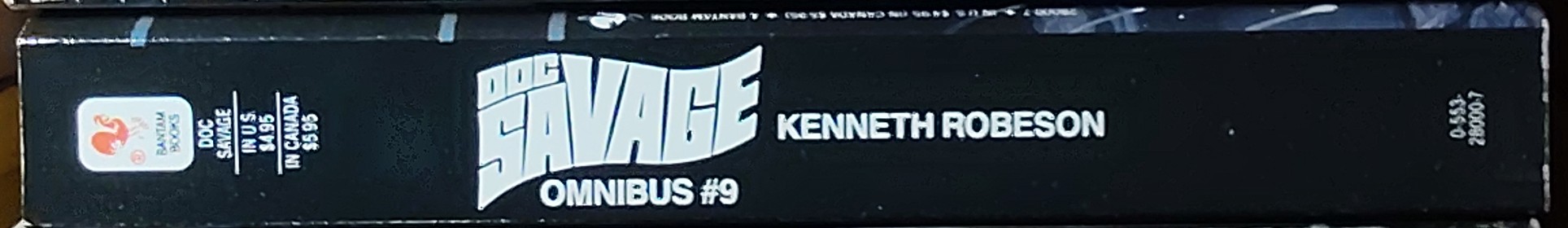 Kenneth Robeson  DOC SAVAGE - OMNIBUS #9: THE INVISIBLE-BOX MURDERS/ THE WEE ONES/ BIRDS OF DEATH/ TERROR TAKES 7 spine of book image
