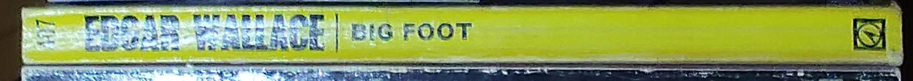 Edgar Wallace  BIG FOOT spine of book image