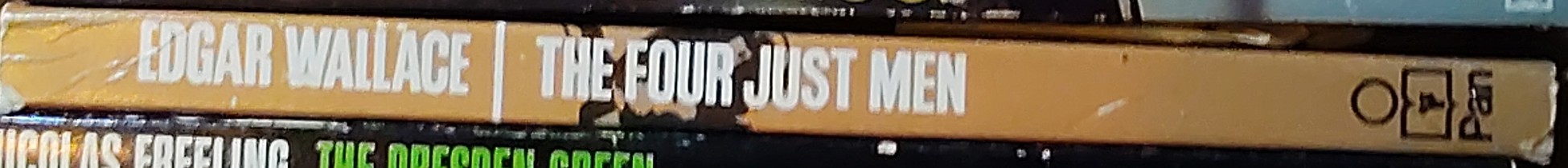 Edgar Wallace  THE FOUR JUST MEN spine of book image