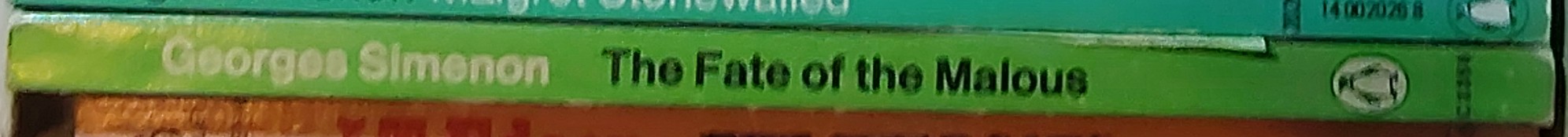 Georges Simenon  THE FATE OF THE MALOUS spine of book image