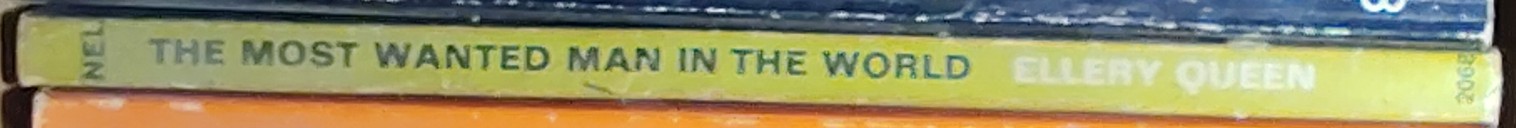Ellery Queen  THE MOST WANTED MAN IN THE WORLD spine of book image
