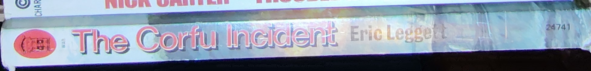 Eric Leggett  THE CORFU INCIDENT spine of book image