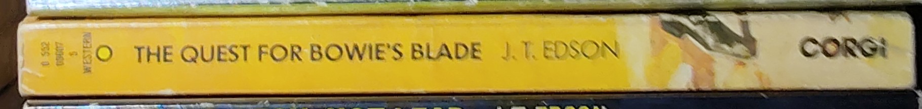 J.T. Edson  THE QUEST FOR BOWIE'S BLADE spine of book image