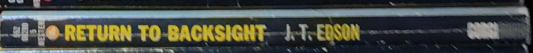 J.T. Edson  RETURN TO BACKSIGHT spine of book image