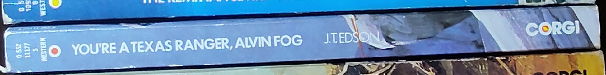 J.T. Edson  YOU'RE A TEXAS RANGER, ALVIN FOG spine of book image