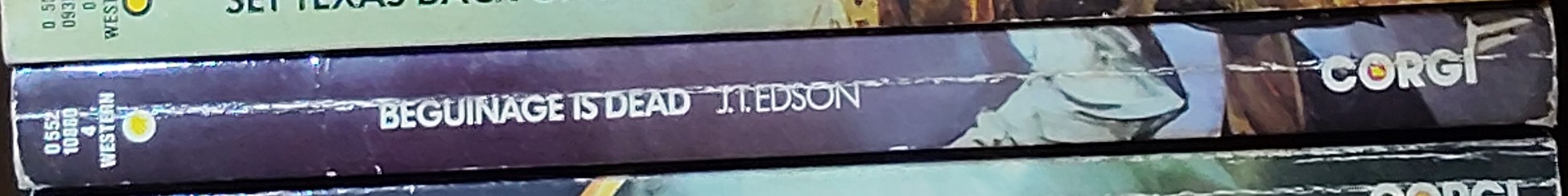 J.T. Edson  BEGUINAGE IS DEAD spine of book image