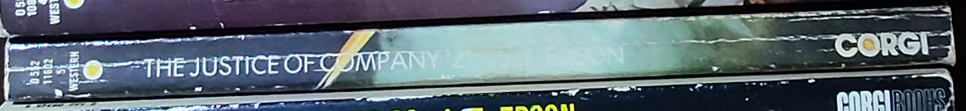 J.T. Edson  THE JUSTICE OF COMPANY 'Z' spine of book image